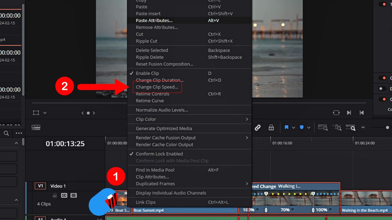 Change Speed of Part of Clip DaVinci Resolve — Do This!