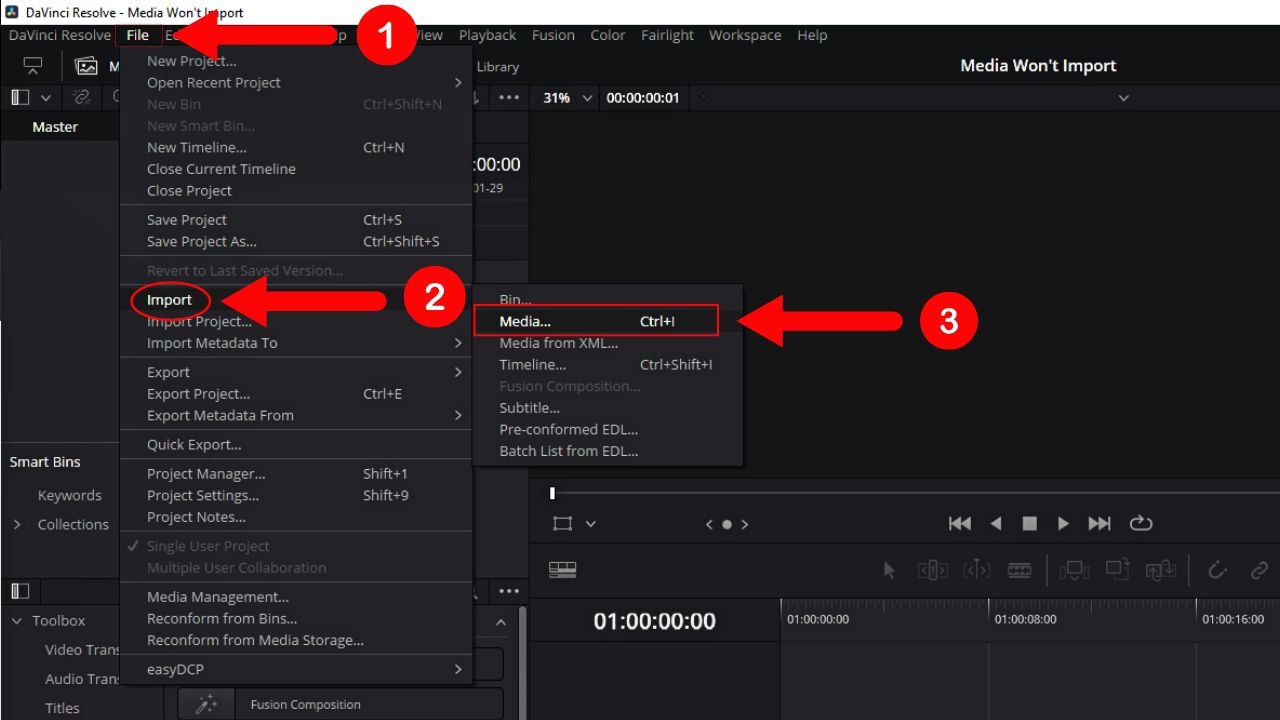 Fix Media Won&rsquo;t Import in DaVinci Resolve: Must-Know Solutions!